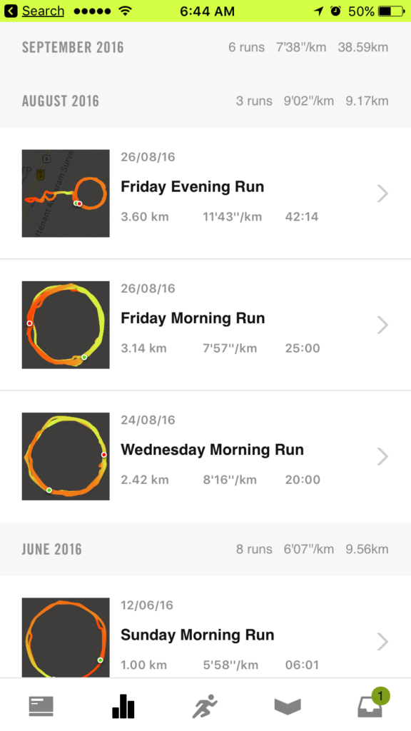 Nike Run summary